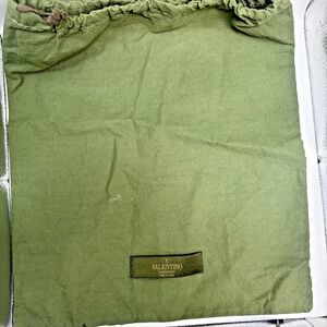 Authentic Valentino Garavani Green Drawstring Dust Bag 11" x 13"